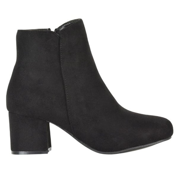 XY London Womens/Ladies Saffy Suedette Zip Medium Block Heel Ankle Boots