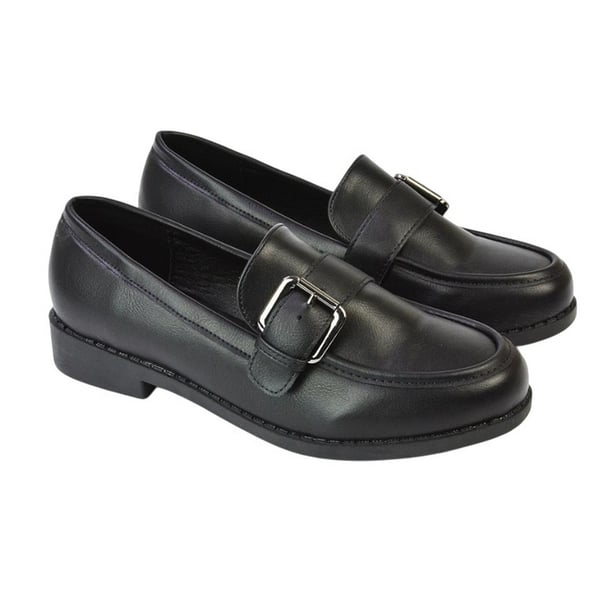 XY London Womens/Ladies Kali Chunky Buckle Detail Loafers
