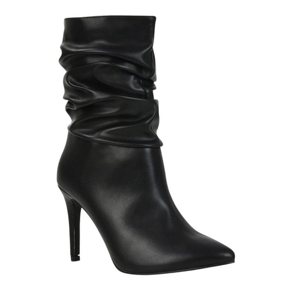 XY London Womens/Ladies Velma Ruched Pointed High Stiletto Heel Mid Boots