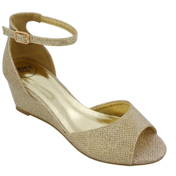 XY London Womens/Ladies Lottie Peep Toe Wedge Sandals XY London Womens/Ladies Lottie Peep Toe Wedge Sandals