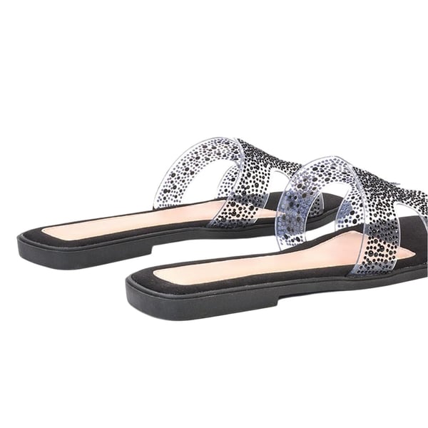 XY London Womens/Ladies Patsy Diamante Square Toe Sandals
