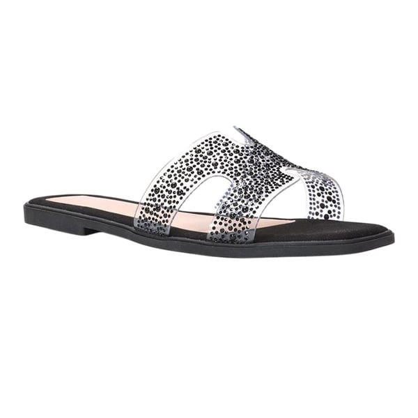 XY London Womens/Ladies Patsy Diamante Square Toe Sandals