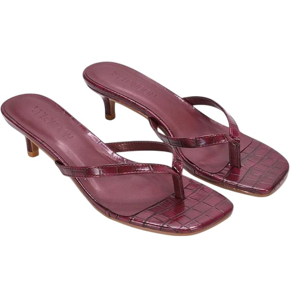 XY London Dam/Kvinnor Jane Tåstolpe Låg Kitten Heel Mule Sandaler