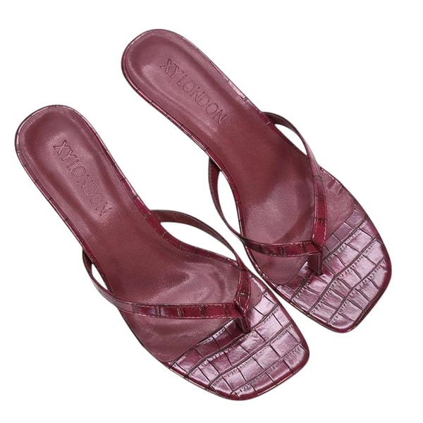 XY London Womens/Ladies Jane Toe Post Low Kitten Heel Mule Sandals
