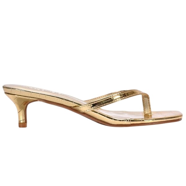 XY London Womens/Ladies Jane Toe Post Low Kitten Heel Mule Sandals