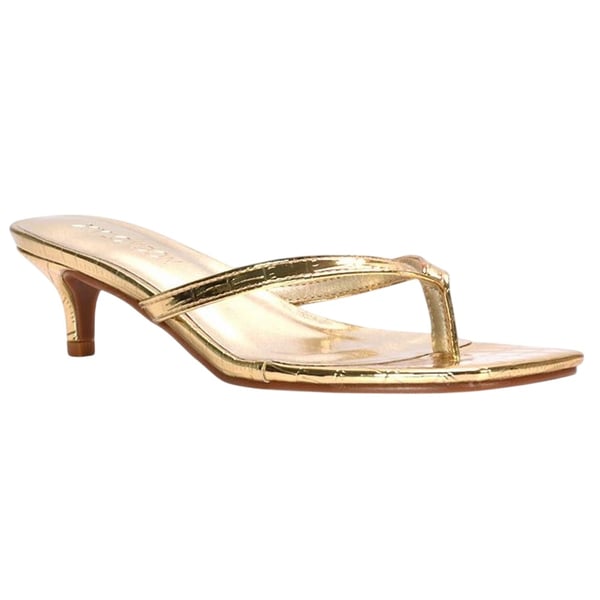 XY London Womens/Ladies Jane Toe Post Low Kitten Heel Mule Sandals