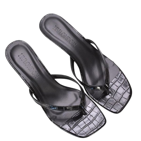 XY London Womens/Ladies Jane Toe Post Low Kitten Heel Mule Sandals