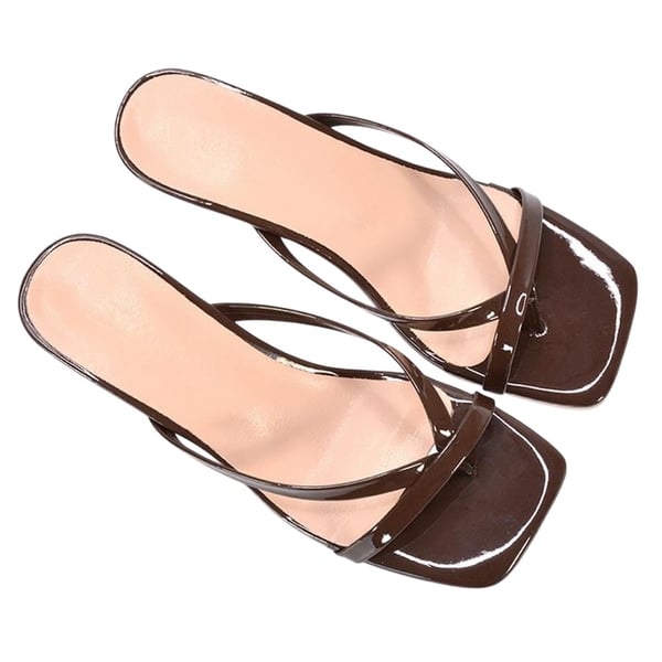 XY London Womens/Ladies Tiana Square Toe Mid Kitten Heel Mule Sandals