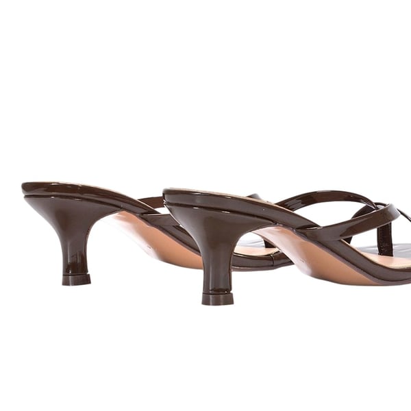 XY London Womens/Ladies Tiana Square Toe Mid Kitten Heel Mule Sandals