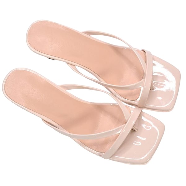 XY London Womens/Ladies Tiana Square Toe Mid Kitten Heel Mule Sandals