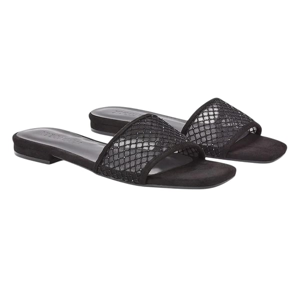 XY London Womens/Ladies Gabrielle Diamante Open Toe Flat Sliders