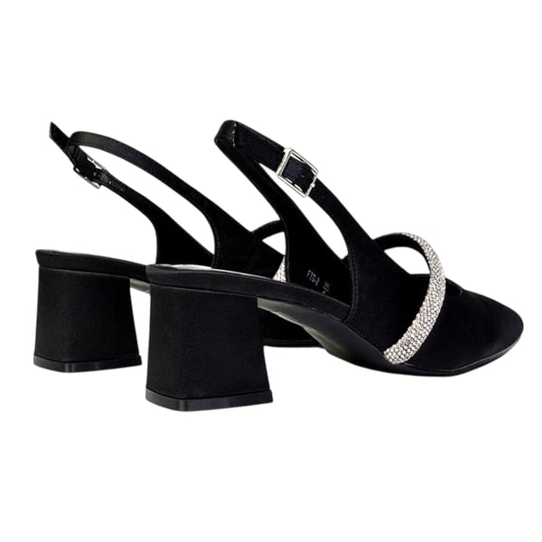 XY London Womens/Ladies Sandie Diamante Sling Back Medium Block Heel Sandals