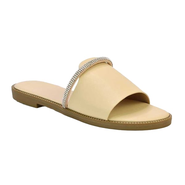 London Dam/Dam Khai Rhinestone Diamante Platta Sliders