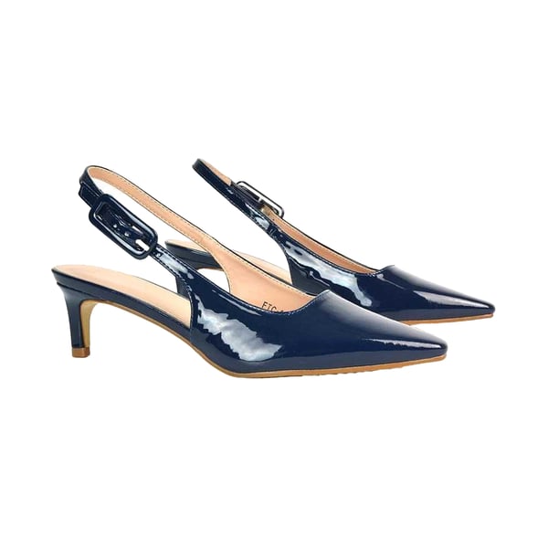 XY London Dam/Kvinnor Kelly Sling Back Låg Kitten Heel Pumps