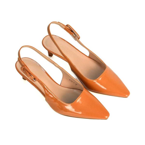 XY London Dam/Kvinnor Kelly Sling Back Låg Kitten Heel Pumps