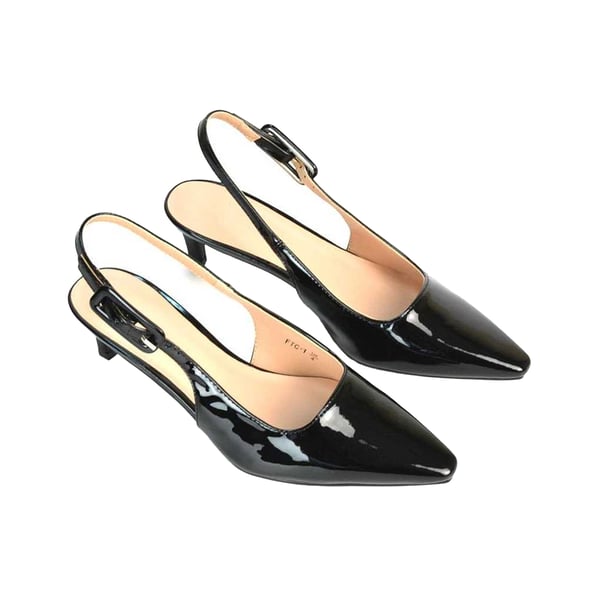 XY London Dam/Kvinnor Kelly Sling Back Låg Kitten Heel Pumps