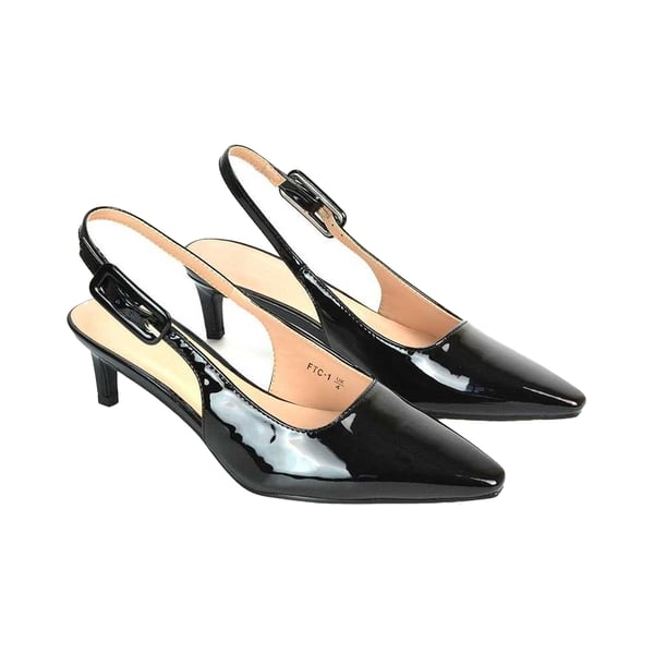 XY London Dam/Kvinnor Kelly Sling Back Låg Kitten Heel Pumps