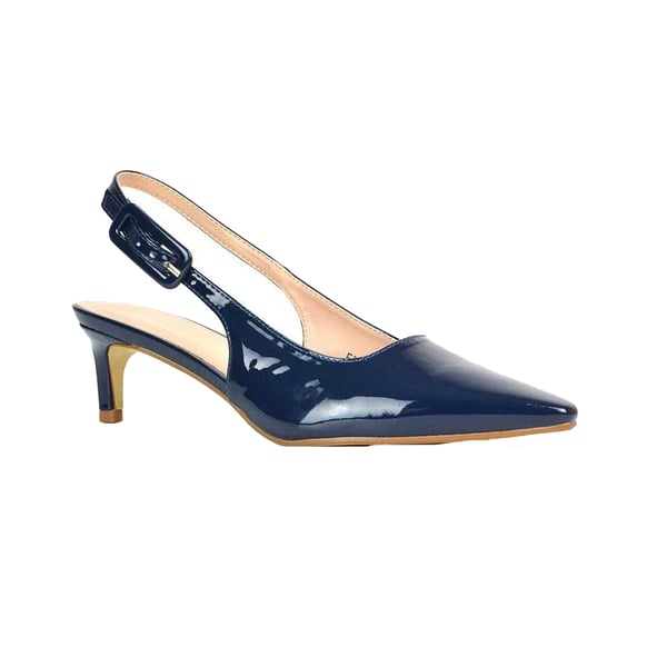 XY London Dam/Kvinnor Kelly Sling Back Låg Kitten Heel Pumps