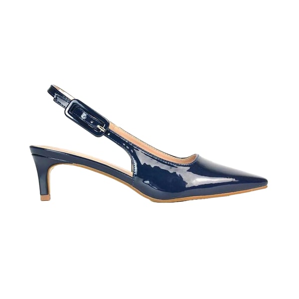 XY London Dam/Kvinnor Kelly Sling Back Låg Kitten Heel Pumps