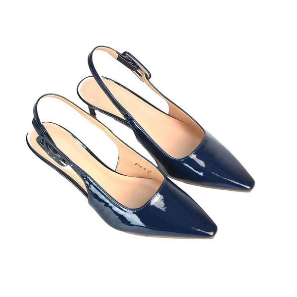 XY London Dam/Kvinnor Kelly Sling Back Låg Kitten Heel Pumps