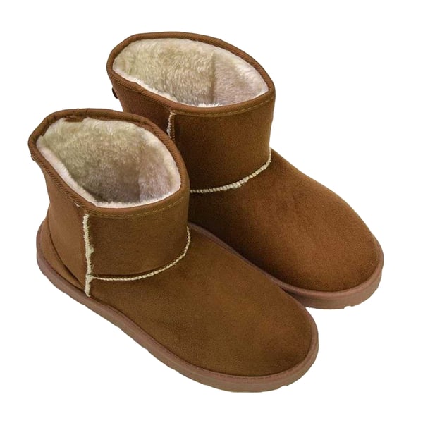XY London Womens/Ladies Junie Faux Fur Lined Classic Flat Ankle Boots