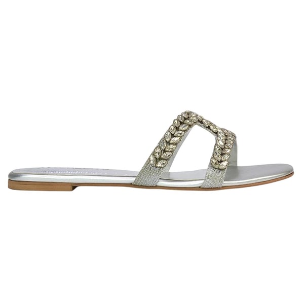 XY London Womens/Ladies Kane Diamante Square Toe Cut Out Flat Sandals