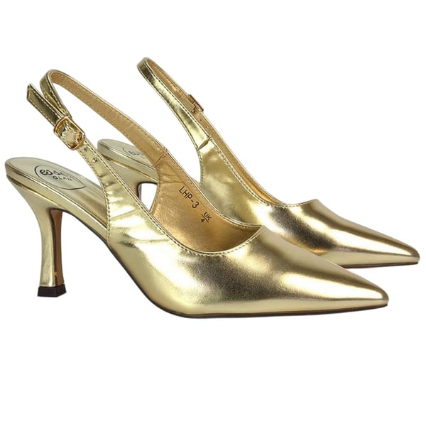 XY London Dam Valerie Metallic Hög Stilettklack Pumps