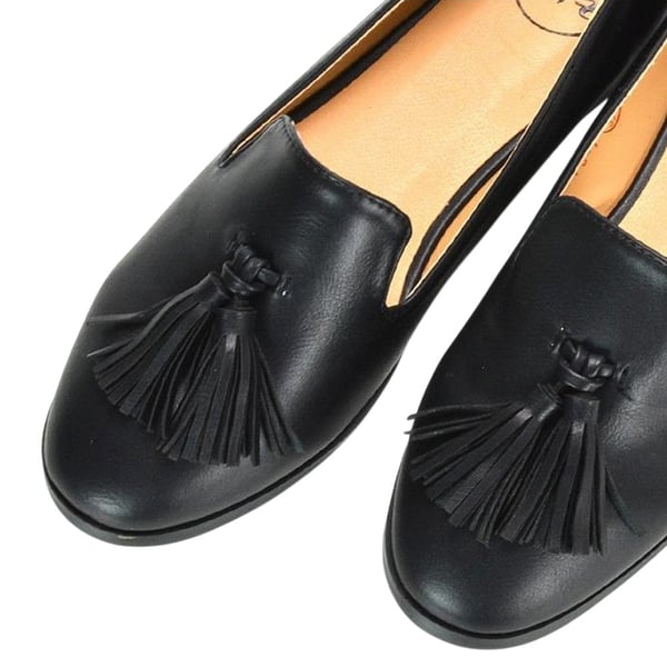 XY London Womens/Ladies Betsy Tassel Pointed Flat Loafers