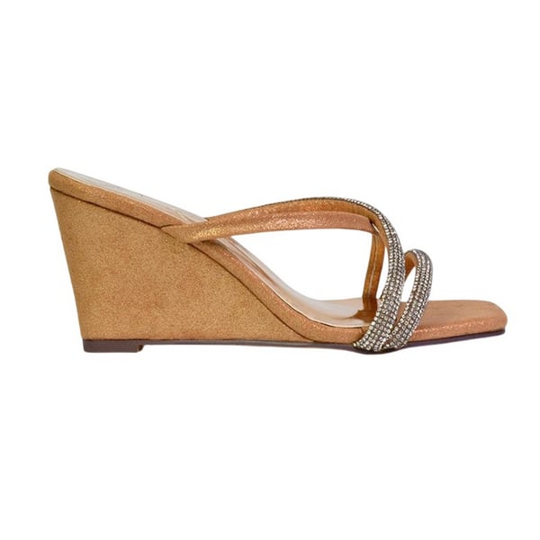 XY London Womens/Ladies Kinsley Diamante Strappy Wedge Sandals
