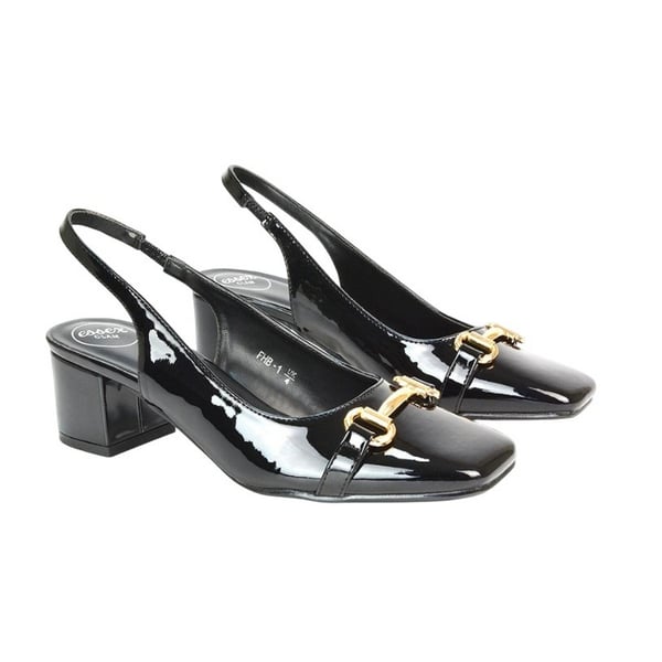 XY London Dam/Kvinnor Selena Sling Back Mellanhög Blockklack Ballerinaskor