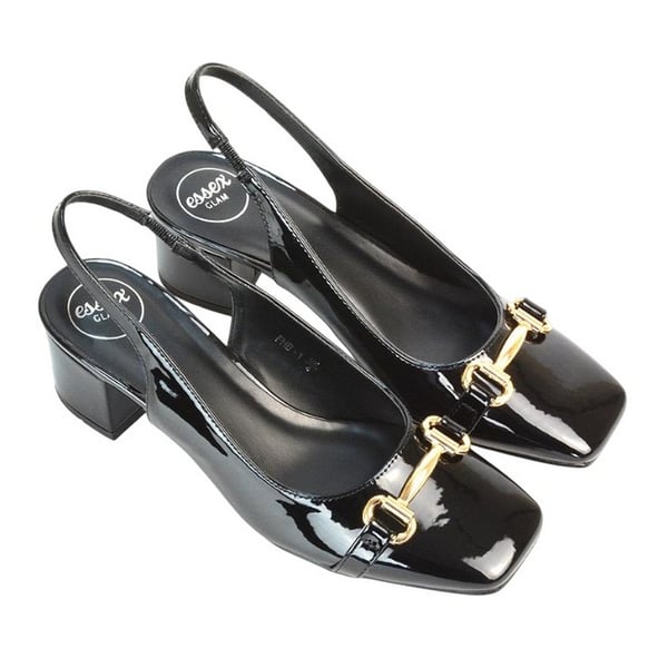 XY London Dam/Kvinnor Selena Sling Back Mellanhög Blockklack Ballerinaskor