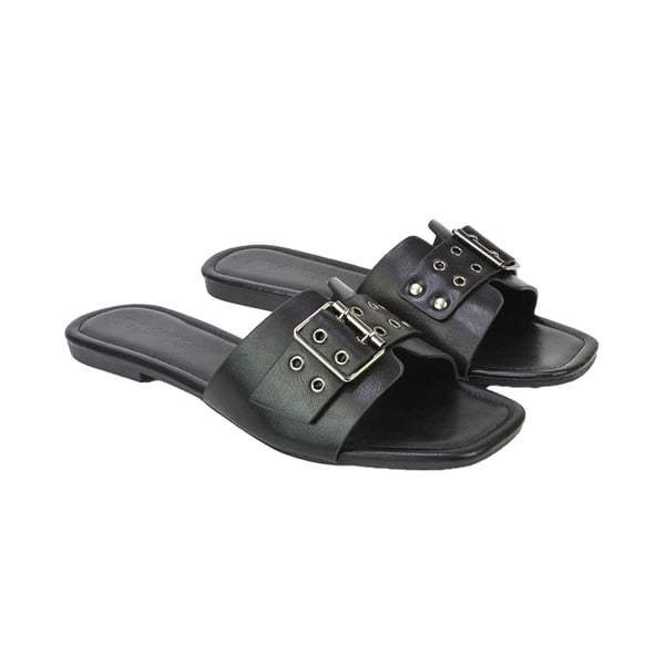 XY London Womens/Ladies Inez Buckle Square Toe Strappy Flat Sandals