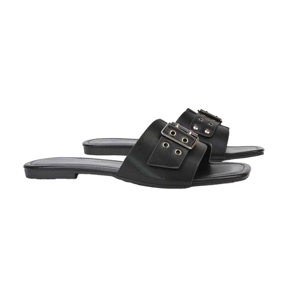 XY London Womens/Ladies Inez Buckle Square Toe Strappy Flat Sandals