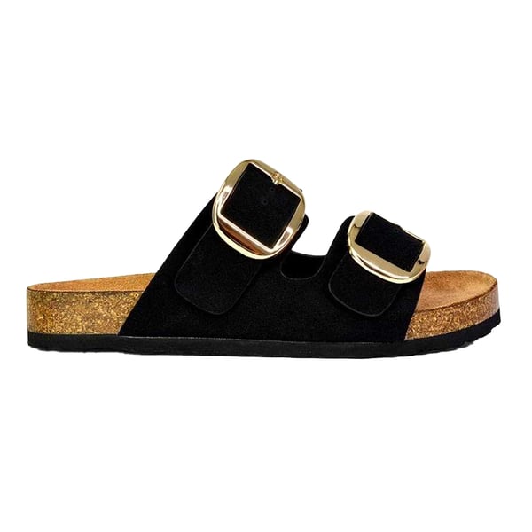 XY London Womens/Ladies Dolly Twin Buckle Sandals XY London Womens/Ladies Dolly Twin Buckle Sandals