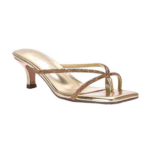 XY London Womens/Ladies Megan Diamante Kitten Heel Mule Sandals