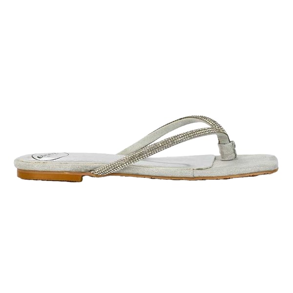 XY London Womens/Ladies Raina Diamante Thong Strap Flat Sliders