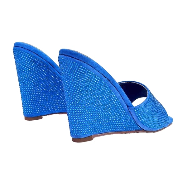 XY London Womens/Ladies Peggie Rhinestone Wedge Mules