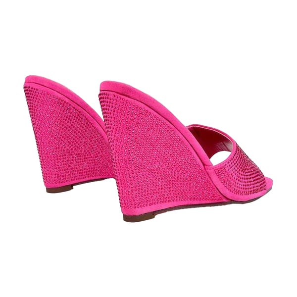 XY London Womens/Ladies Peggie Rhinestone Wedge Mules