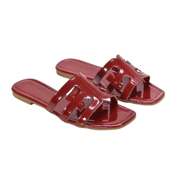 XY London Womens/Ladies Ellie Metallic Cut Out Strap Square Flat Sandals