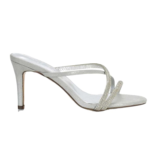 XY London Womens/Ladies Teddie Diamante Crossover Strap Mule Sandals
