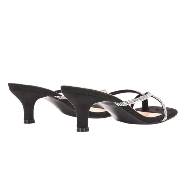 XY London Womens/Ladies Megan Diamante Slip-on Kitten Heel Mules