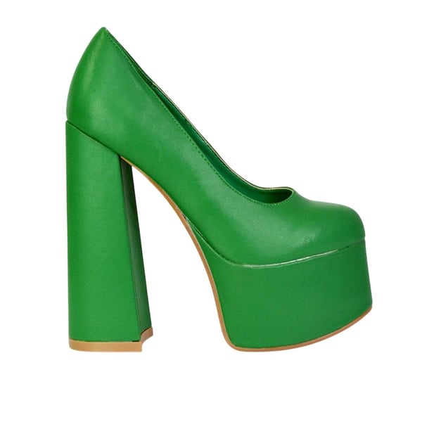XY London Dam/Kvinnor Kiwi Chunky Högklackade Pumps