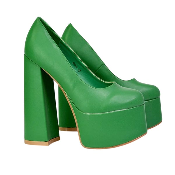 XY London Dam/Kvinnor Kiwi Chunky Högklackade Pumps