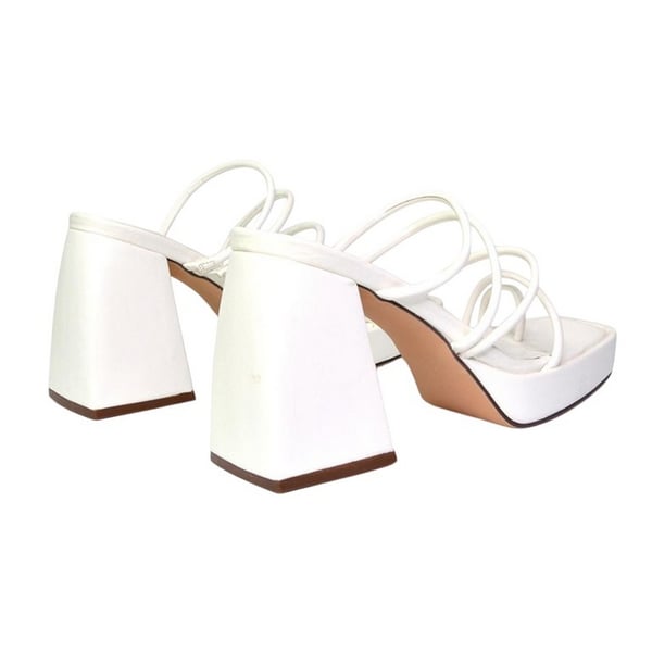 XY London Womens/Ladies Colt Strappy Square Toe High Block Heel Mule Sandals
