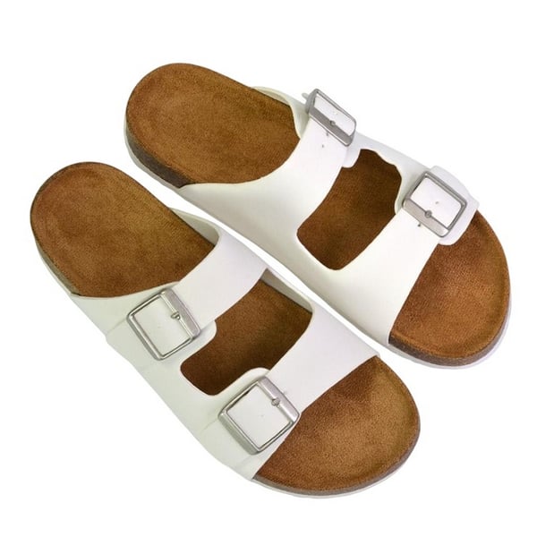 XY London Womens/Ladies Star Double Strap Buckle Summer Flat Sandals