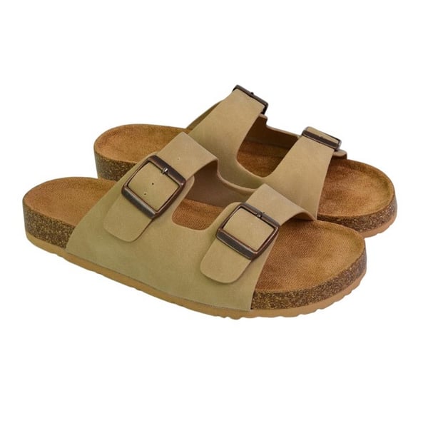 XY London Womens/Ladies Star Double Strap Buckle Summer Flat Sandals