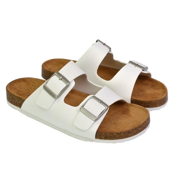 XY London Womens/Ladies Star Double Strap Buckle Summer Flat Sandals