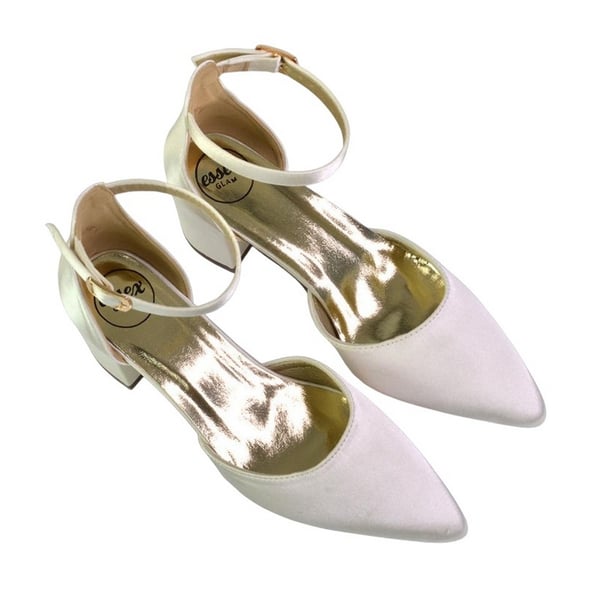 XY London Womens/Ladies Bronte Strappy Pointed Medium Block Heel Court Shoes