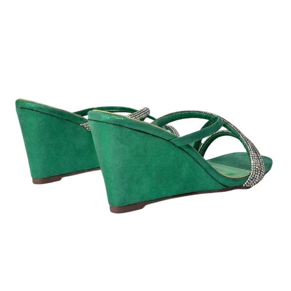 XY London Womens/Ladies Kinsley Diamante Square Toe Strappy Wedge Wedge