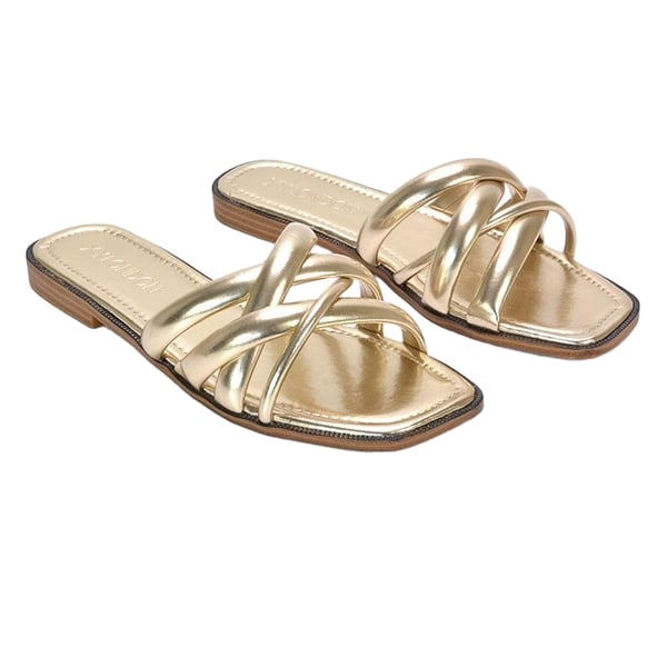 XY London Womens/Ladies Fiona Metallic Strappy Flat Sandals